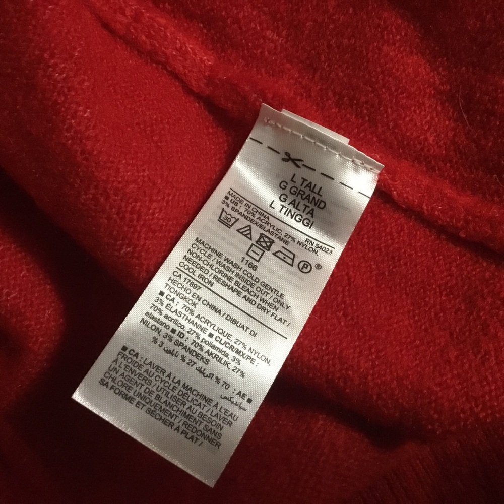 Bright Red Cardigan Sweater - Picture 5 of 5